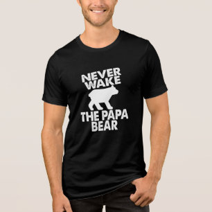 Der Papa-Bären-Vater zum Geburtstag geweckt Tri-Blend Shirt