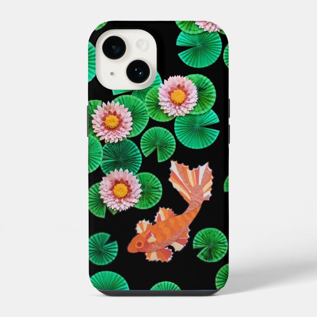 Der Papier-Koi-Teich iPhone Hülle (Rückseite)
