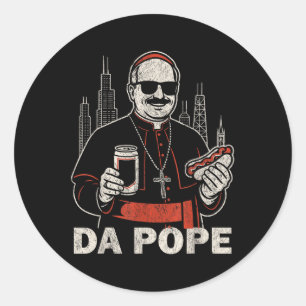 Der Papst aus Amerika Chicago Papst Leo Xiv Lustig Runder Aufkleber