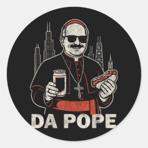 Der Papst aus Amerika Chicago Papst Leo Xiv Lustig Runder Aufkleber