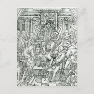 Der Papst, der von König Heinrich VIII. 1534 unter Postkarte