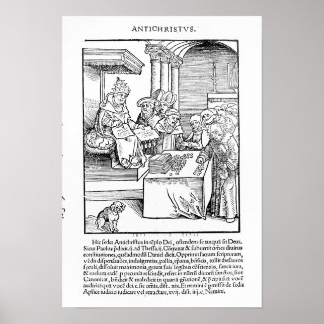 Der Papst verkauft Indulgenzen Poster (Vorne)