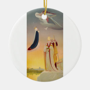 Der Papst von Rom, die Jungfrau Maria und Jesus Keramik Ornament