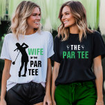 Der Par T-Shirt Bridesmaid Golf Junggeselinnen-Abs<br><div class="desc">Grün,  Schwarz und Weiß der Par-Tee-T - Shirt für eine Golfer-Thematik Junggeselinnen-Abschied.</div>