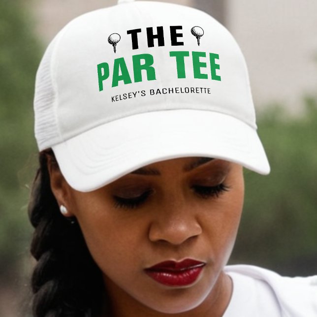 Der Par T-Shirt Bridesmaid Golf Junggeselinnen-Abs Truckerkappe (The Par Tee Bridesmaid Golf Bachelorette Party Trucker Hat
)