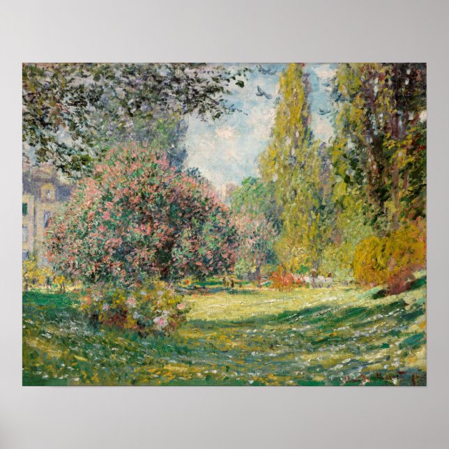 Der Parc Monceau (1876) von Claude Monet Poster (Vorne)