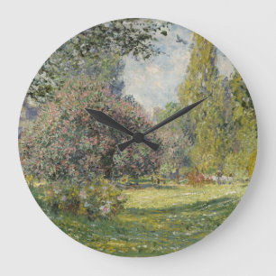 Der Parc Monceau - Claude Monet Große Wanduhr