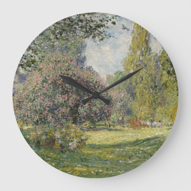 Der Parc Monceau - Claude Monet Große Wanduhr (Vorderseite)