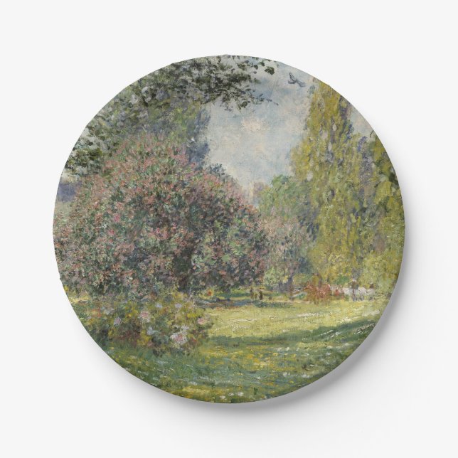 Der Parc Monceau - Claude Monet Pappteller (Vorderseite)