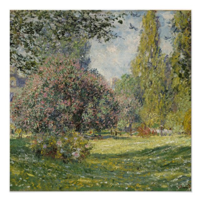 Der Parc Monceau - Claude Monet Poster (Vorderseite)