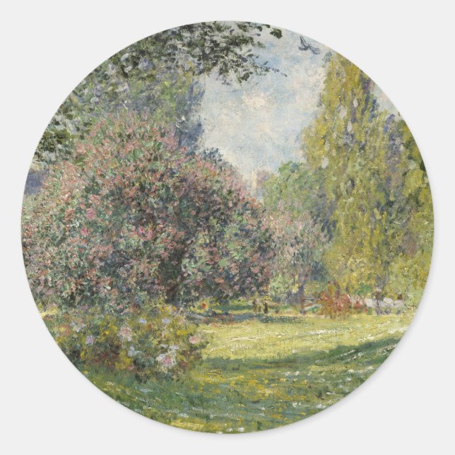 Der Parc Monceau - Claude Monet Runder Aufkleber (Vorderseite)