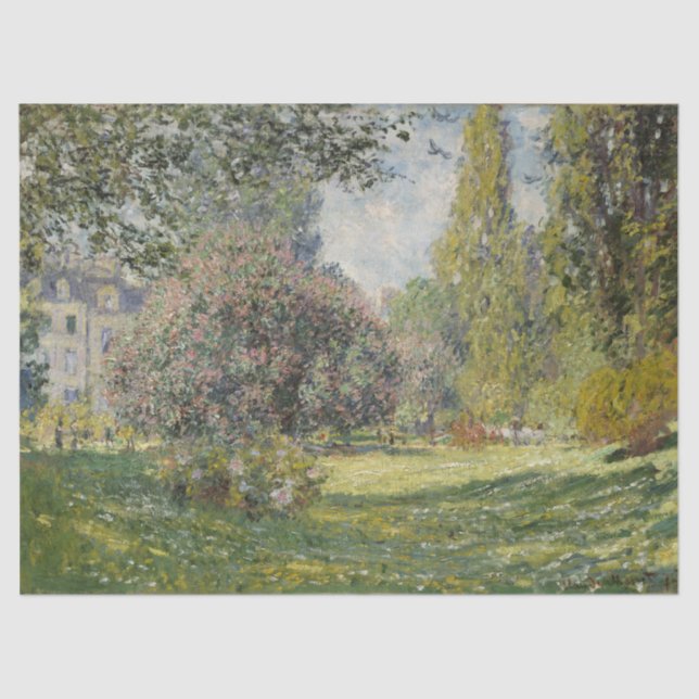 Der Parc Monceau - Claude Monet Seidenpapier (Vorderseite)
