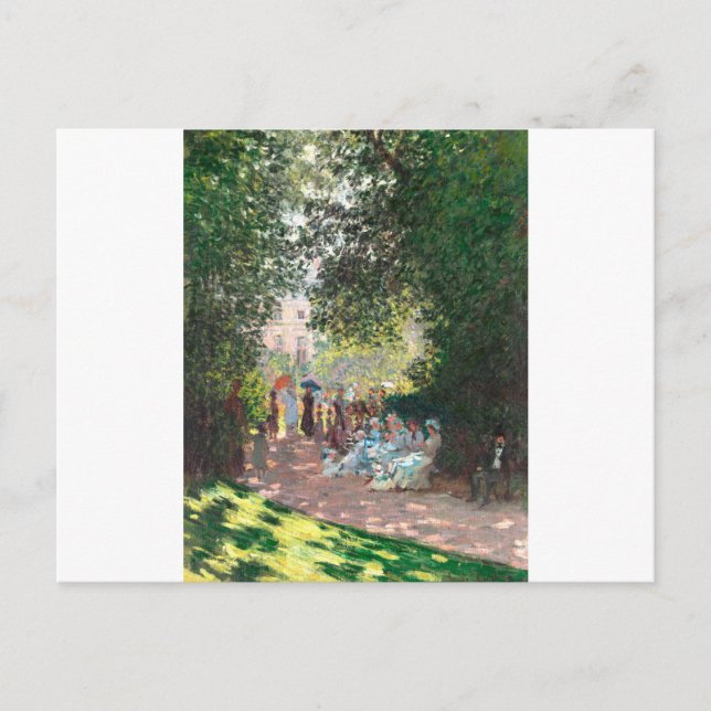 Der Parc Monseau von Claude Monet Postkarte (Vorderseite)