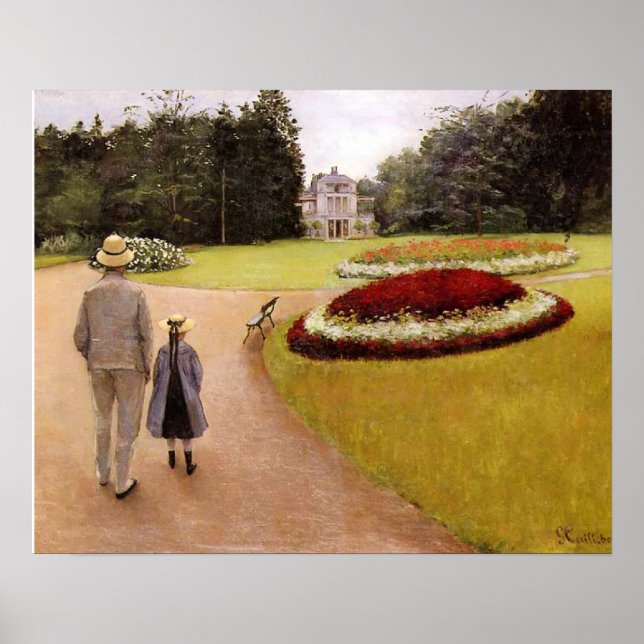 Der Park des Caillebotte-Anwesens, Poster (Vorne)