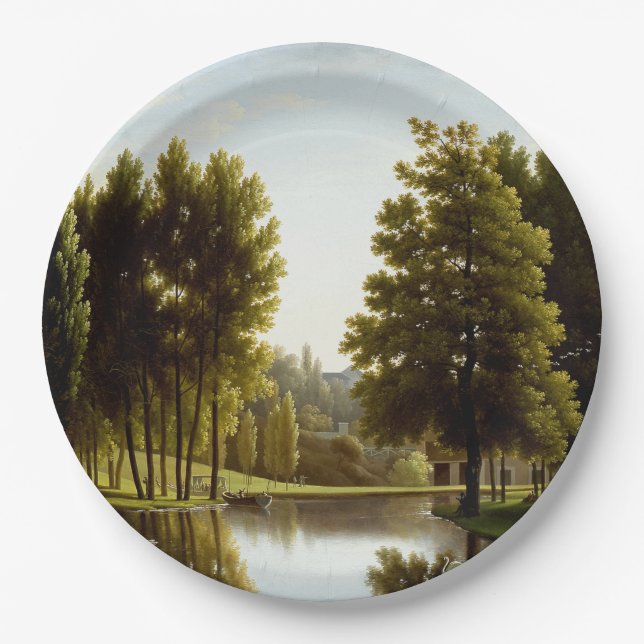Der Park von Mortefontaine (von Bidaud) Pappteller (Vorderseite)