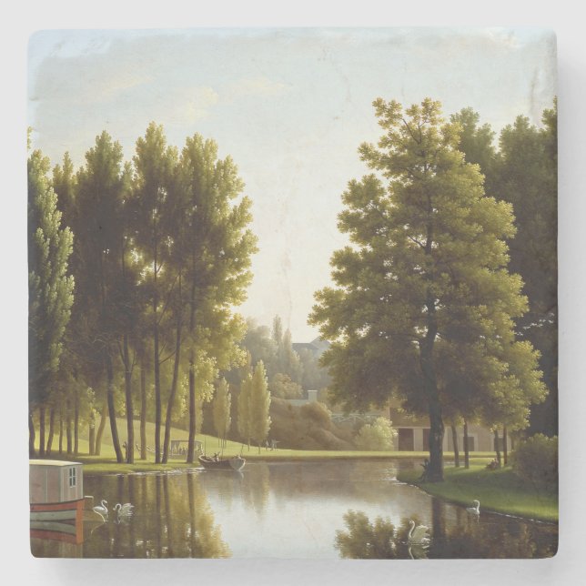 Der Park von Mortefontaine (von Bidaud) Steinuntersetzer (Vorderseite)