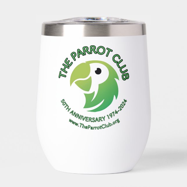 Der Parrot Club 50-jähriges Jubiläum Wein Tumbler (Vorderseite)
