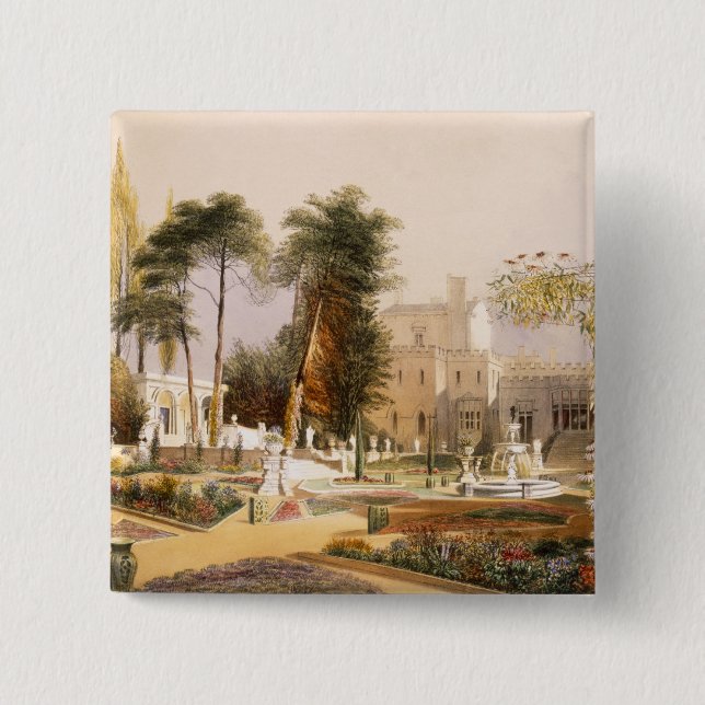 Der Parterre in den Gärten bei Wilton, der Sitz Button (Vorderseite)