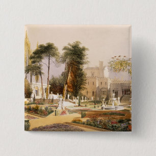 Der Parterre in den Gärten bei Wilton, der Sitz Button