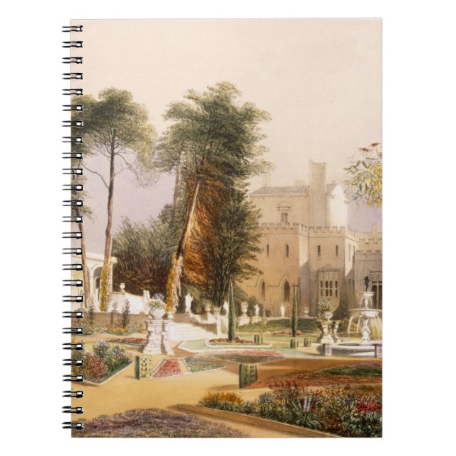 Der Parterre in den Gärten bei Wilton, der Sitz Notizblock (Vorderseite)