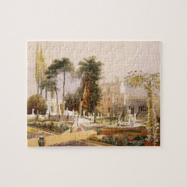 Der Parterre in den Gärten bei Wilton, der Sitz Puzzle (Horizontal)