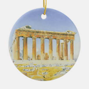 Der Parthenon, c.1834 (w/c über Bleistift auf Keramik Ornament