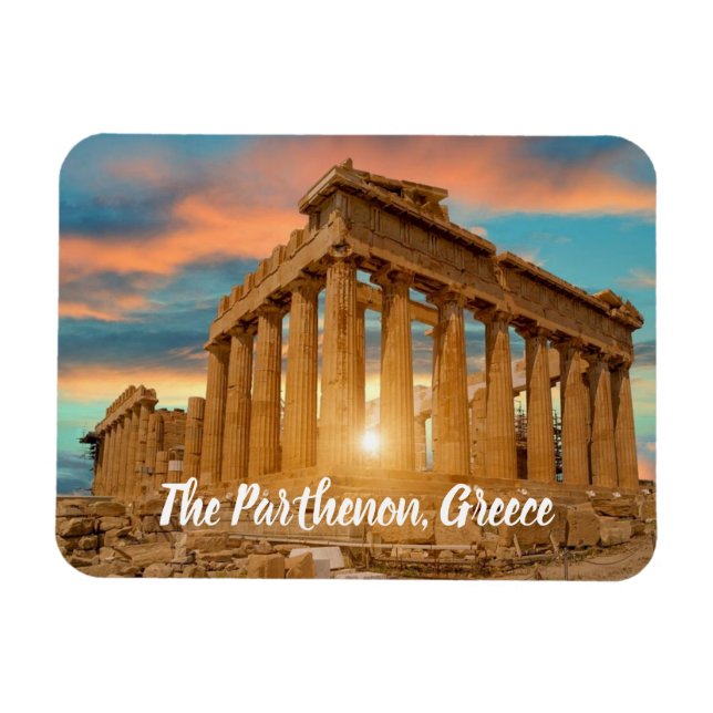 Der Parthenon Griechenland stilisiert Magnet (Horizontal)