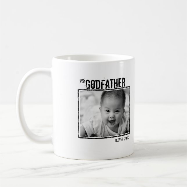 Der Pate | Personalisiertes Foto und Name Kaffeetasse (Links)
