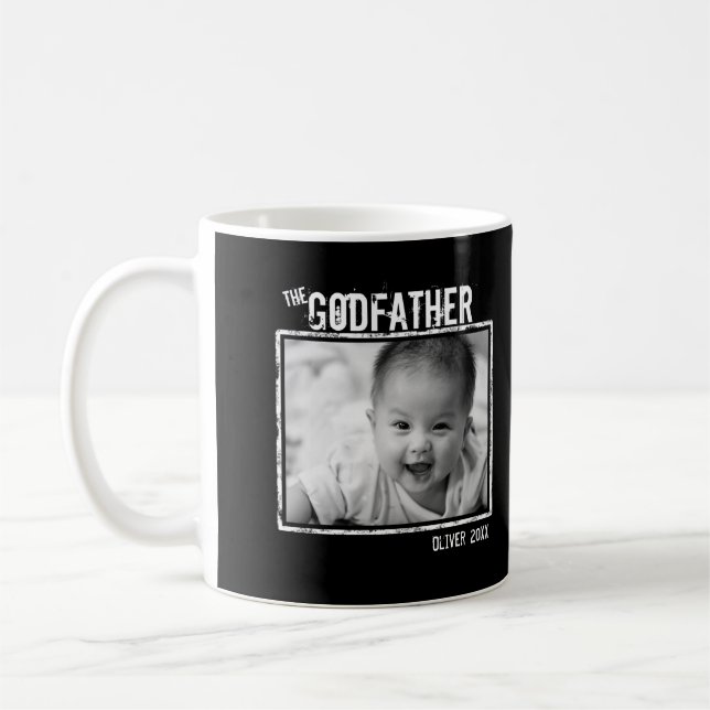 Der Pate | Personalisiertes Foto und Name Kaffeetasse (Links)