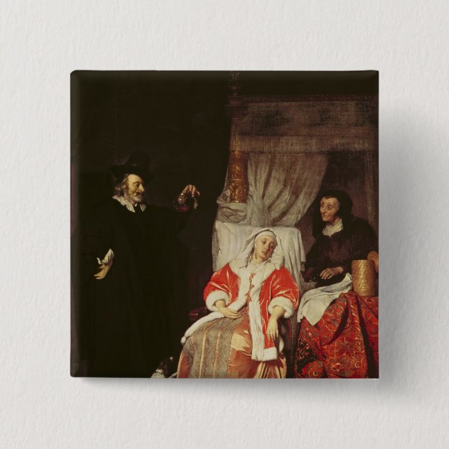 Der Patient und der Doktor, 1660s Button (Vorderseite)