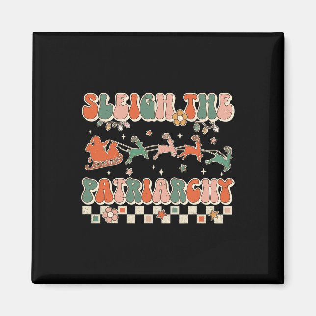 Der Patriarchat Feminist Feminismus Meme Retro Chr Magnet (Vorne)