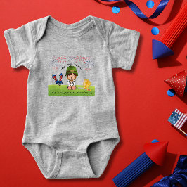 Der Patriotische Armeeboy ist zu Niedlich zum Sin Baby Strampler