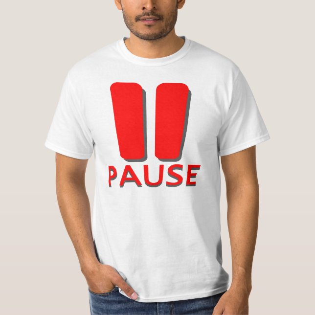 Der Pausen-Knopf T-Shirt (Vorderseite)