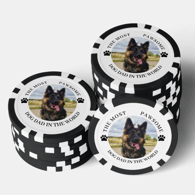 Der pawsome Hund Vater Pokerchips (Stapel)