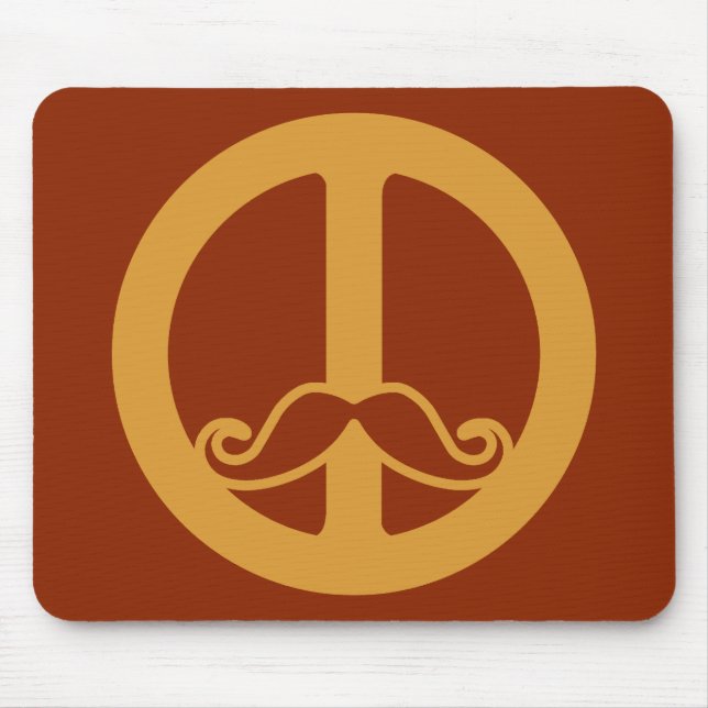 Der "Peace Stache"-Zollmousepad Mousepad (Vorne)