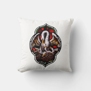 Der Pelikan als Christliches Symbol Kissen