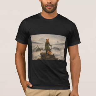 Der pelzige Wanderer über einem Meer von Nebel T-Shirt