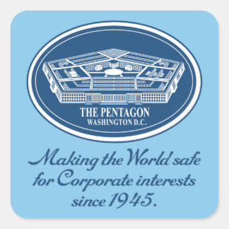 Der Pentagon-Sticker Quadratischer Aufkleber