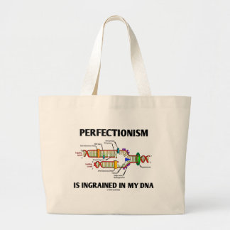 Der Perfäktionismus ist in meiner DNA (Gene) einge Jumbo Stoffbeutel