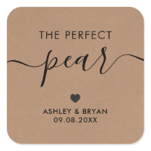 Der perfekte Birnenaufkleber, Geschenktafel, Kraft