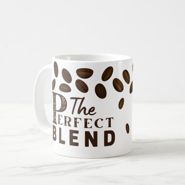 Der perfekte Blend-Kaffee-Hochzeitscoffee-Gefallen Kaffeetasse (Vorderseite Links)