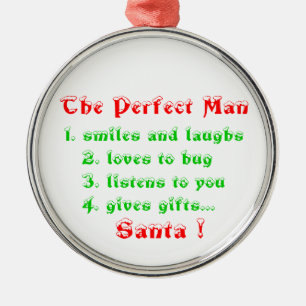 Der perfekte Mann - Premium-Rundschmuck Ornament Aus Metall