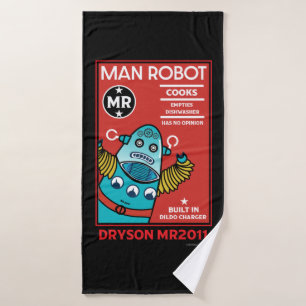 Der perfekte Mann Robot Badehandtuch