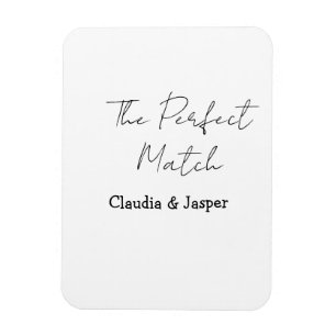 Der perfekte Match-Name einfache Paarschrift Hochz Magnet
