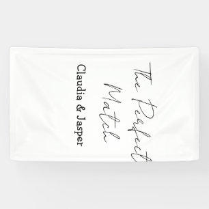 Der perfekte Match-Name einfaches Paar Hochzeit Banner