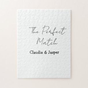 Der perfekte Match-Name einfaches Paar Hochzeit Puzzle