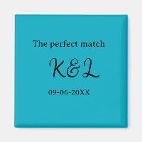 Der perfekte Match-Paar-Name-Buchstabe-Datum Blau 