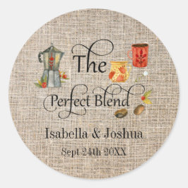 Der perfekte Mix aus rustikalem Whimsikaffee Runder Aufkleber