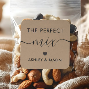 Der perfekte Mix-Gewürz- oder Trail-Mix-Aufkleber, Quadratischer Aufkleber