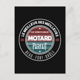 Der perfekte Motorradfahrer Postkarte
